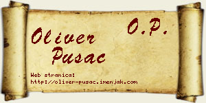Oliver Pušac vizit kartica